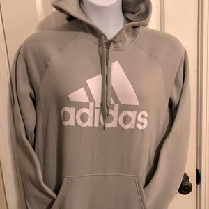 Adidas Pullover hoodie Womens L New without Tags Gray Fleece Lined